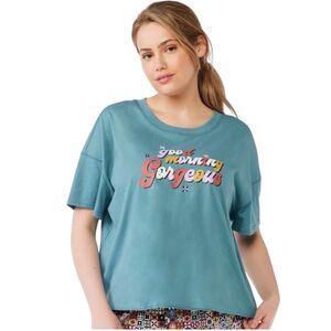 Women's Plus Size 3X 22-24 Graphic Shirt PJ Shirt - Good Morning Gorgeous -